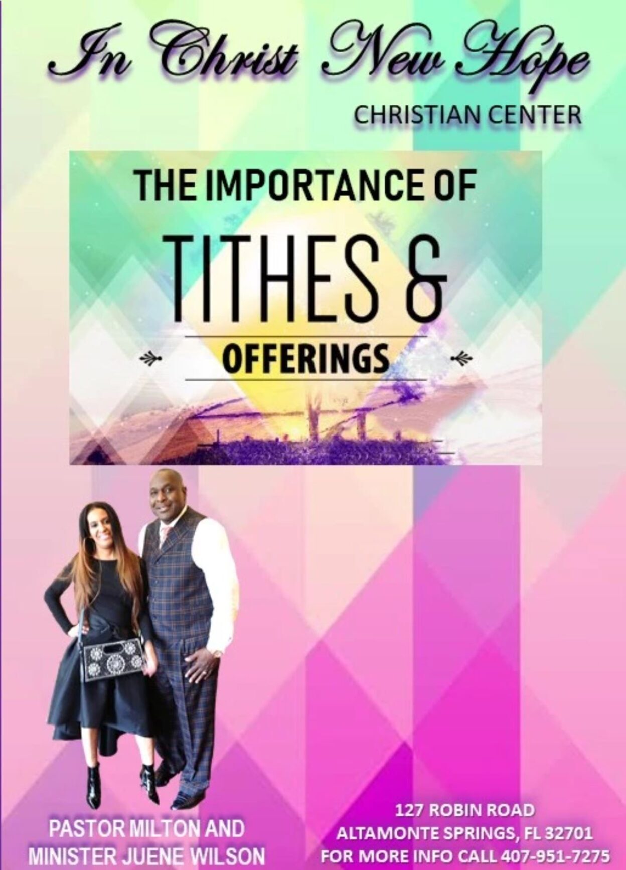 The Importance of Tithes and Offering In Christ New Hope Christian Center